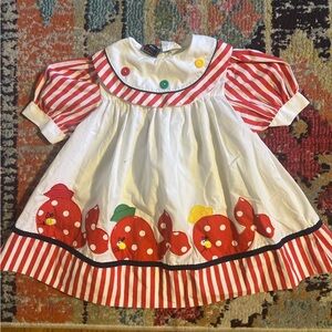 Vintage 90s whales dress toddler size 2T